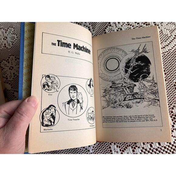1984 Flip Comic Book: The Time Machine & Treasure Island - Picture 5 of 9